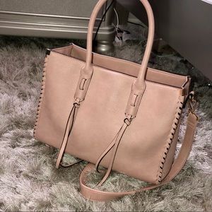 Pink Faux Leather Handbag